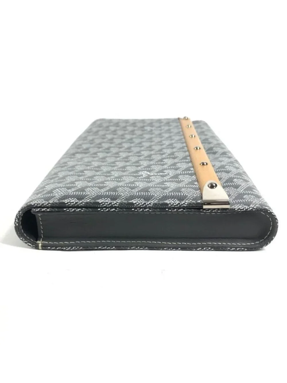 Goyard Clutch Monte Carlo Leather Gray